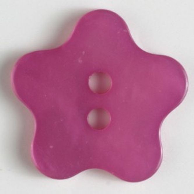 Hovedbilde Knapp, 23mm blomst, cerise