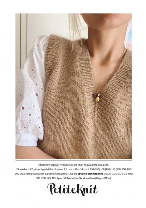 Hovedbilde PetiteKnit Stockholm Slipover V-Neck