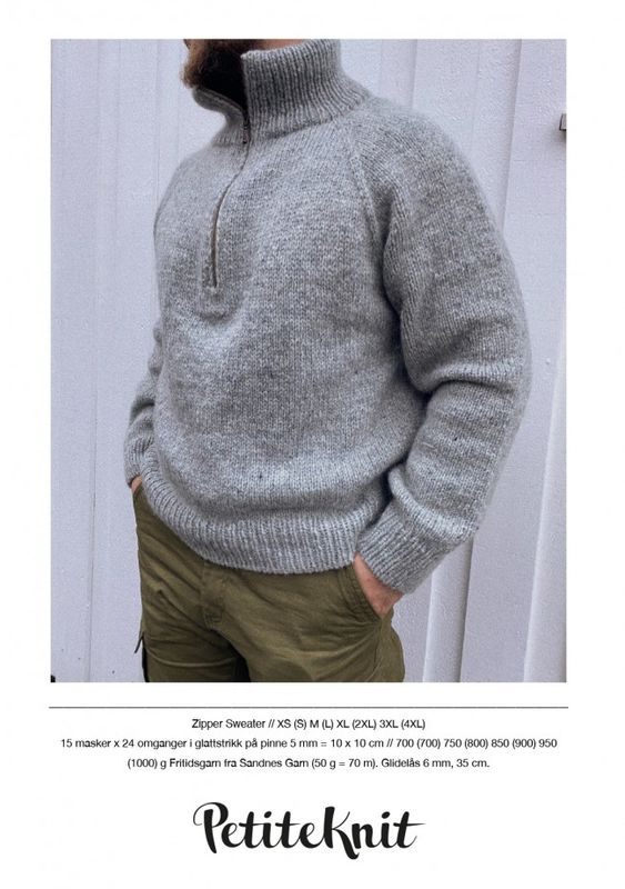 PetiteKnit Zipper Sweater - Man